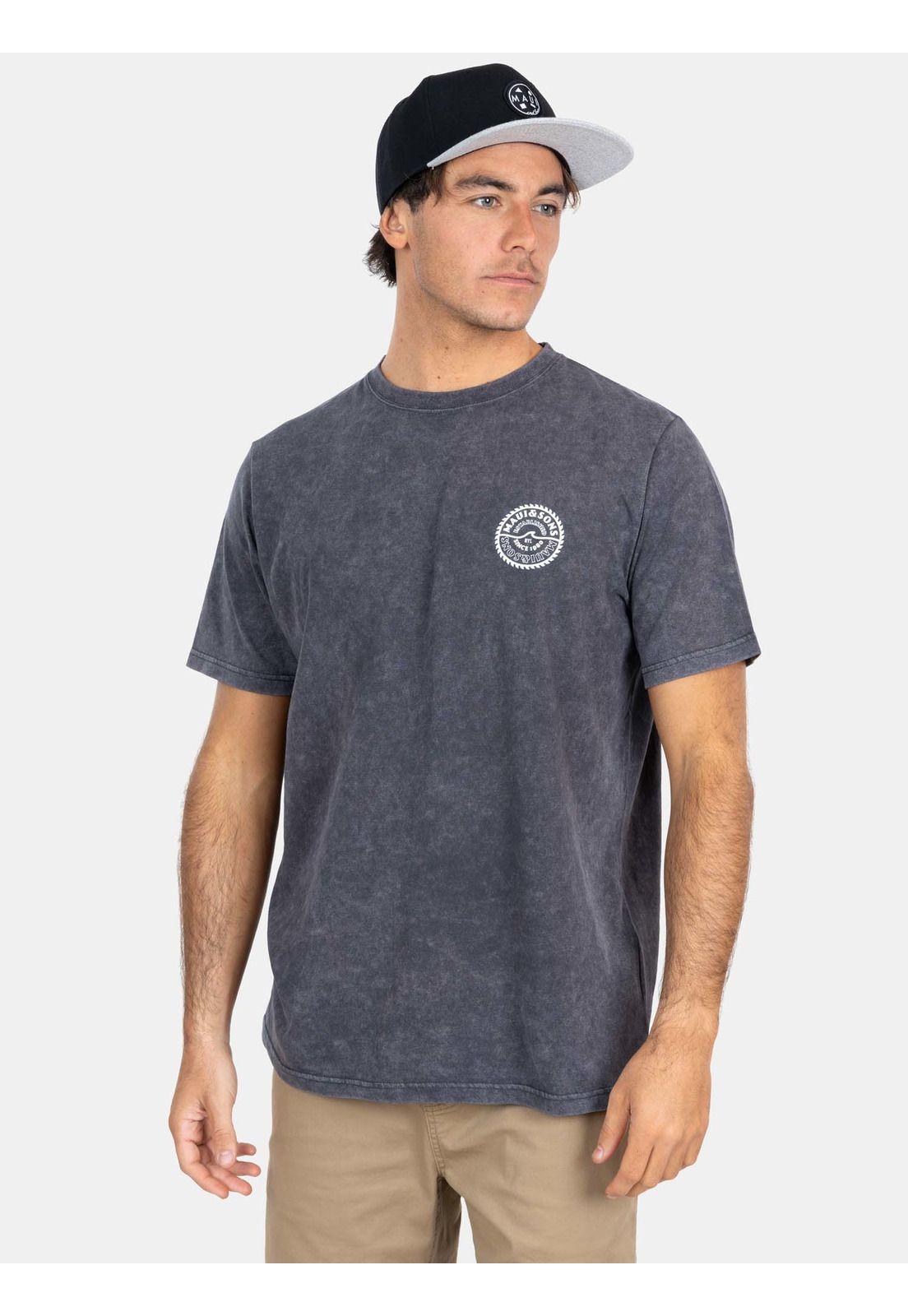 Polera MC Established Tees  Gris Hombre Maui And Sons-0