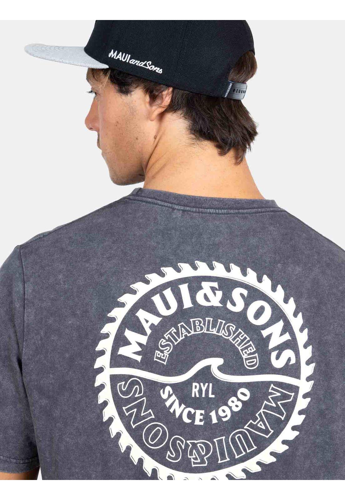 Polera MC Established Tees  Gris Hombre Maui And Sons-3