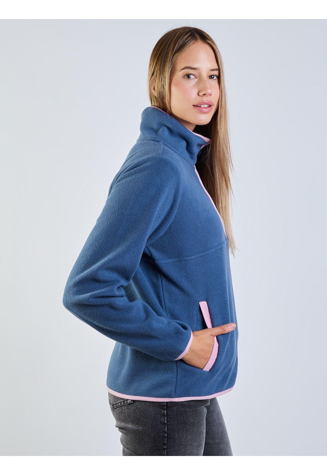 Poleron Polar Spray Green Celeste Mujer Maui And Sons-5