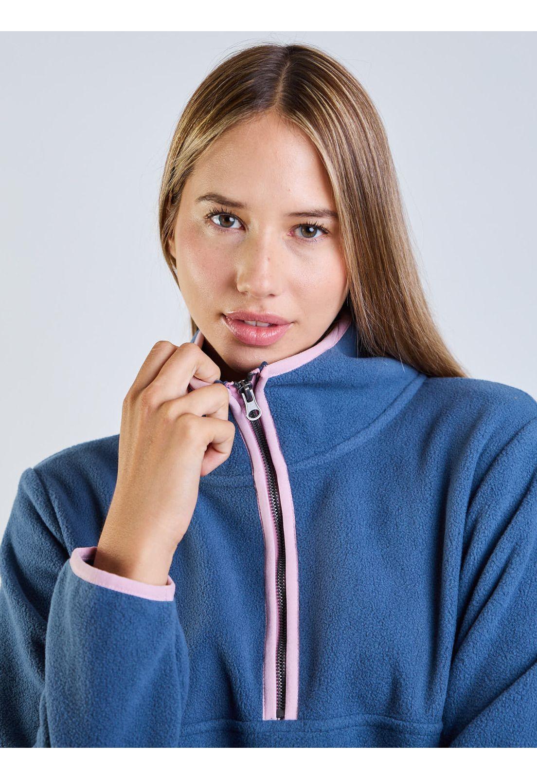 Poleron Polar Spray Green Celeste Mujer Maui And Sons-6