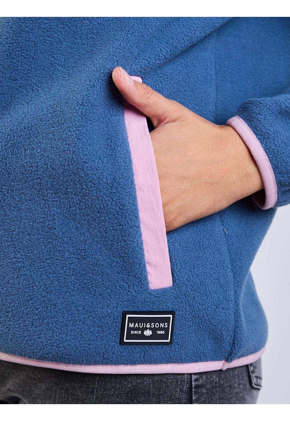 Poleron Polar Spray Green Celeste Mujer Maui And Sons-7