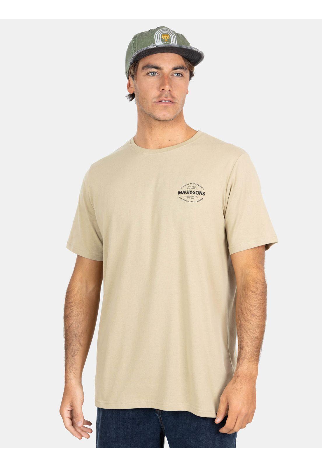 Polera MC Surf Skate Action Café Hombre Maui And Sons-0