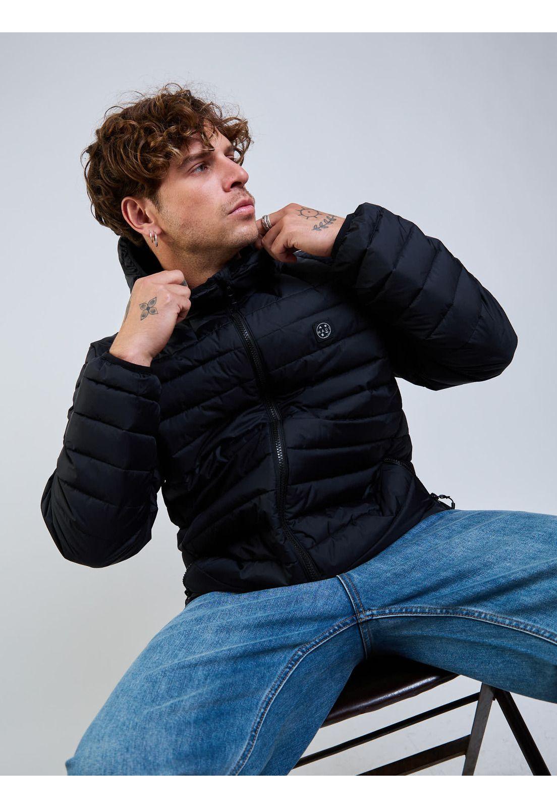 Parka Halo Negro Hombre Maui And Sons-7