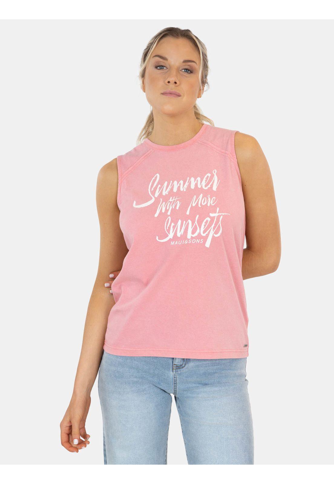Polera SM Liko Rosado Mujer Maui And Sons-0