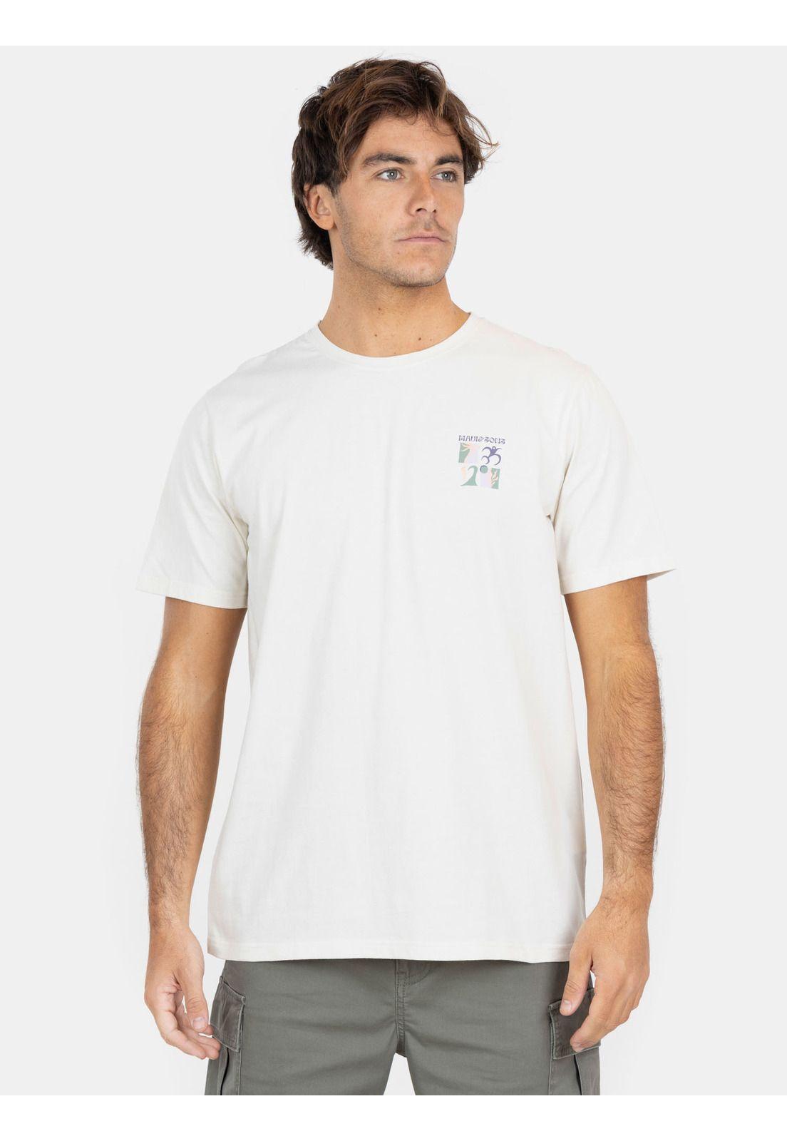 Polera MC Island Magic Surf Tees  Beige Hombre Maui And Sons-0