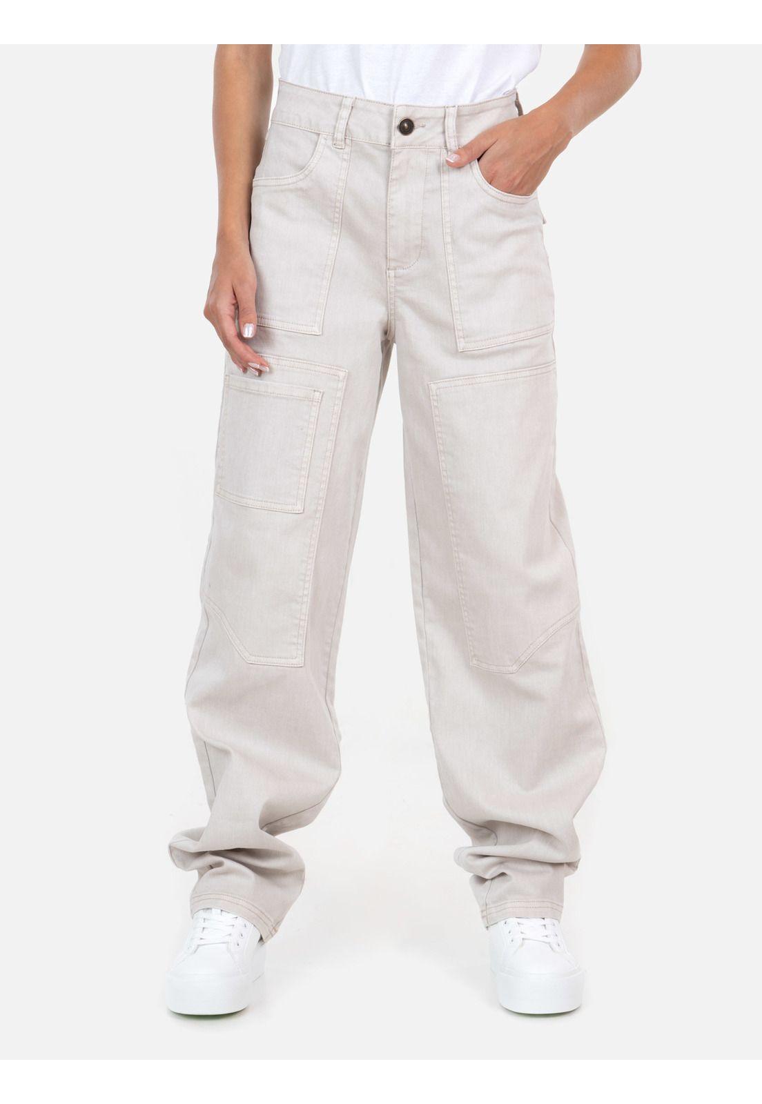 Jeans Turbo Beige Mujer Maui And Sons-1