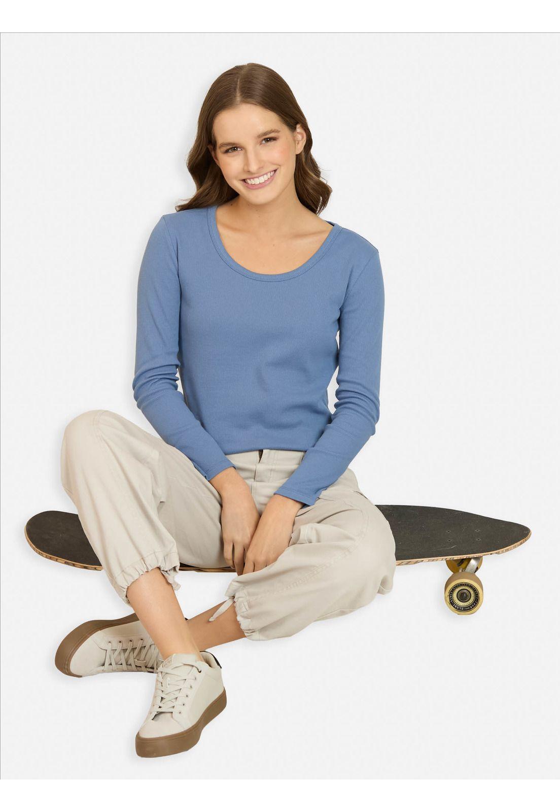 Polera ML Liora Azul Mujer Maui And Sons-3