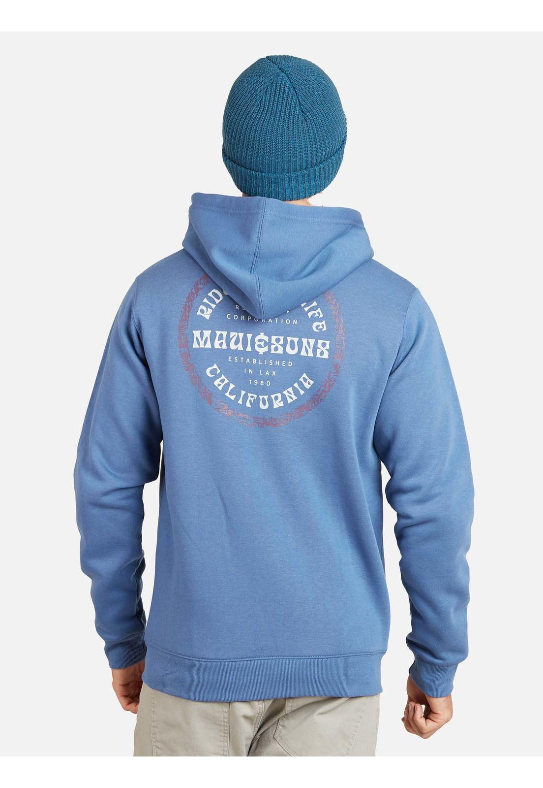 Poleron RIDE YOUR LIFE HOODIE Hombre Azul Maui and Sons-1