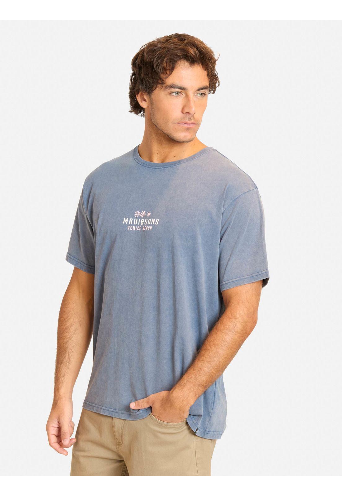 Polera MC Divaza Azul Hombre Maui And Sons-0