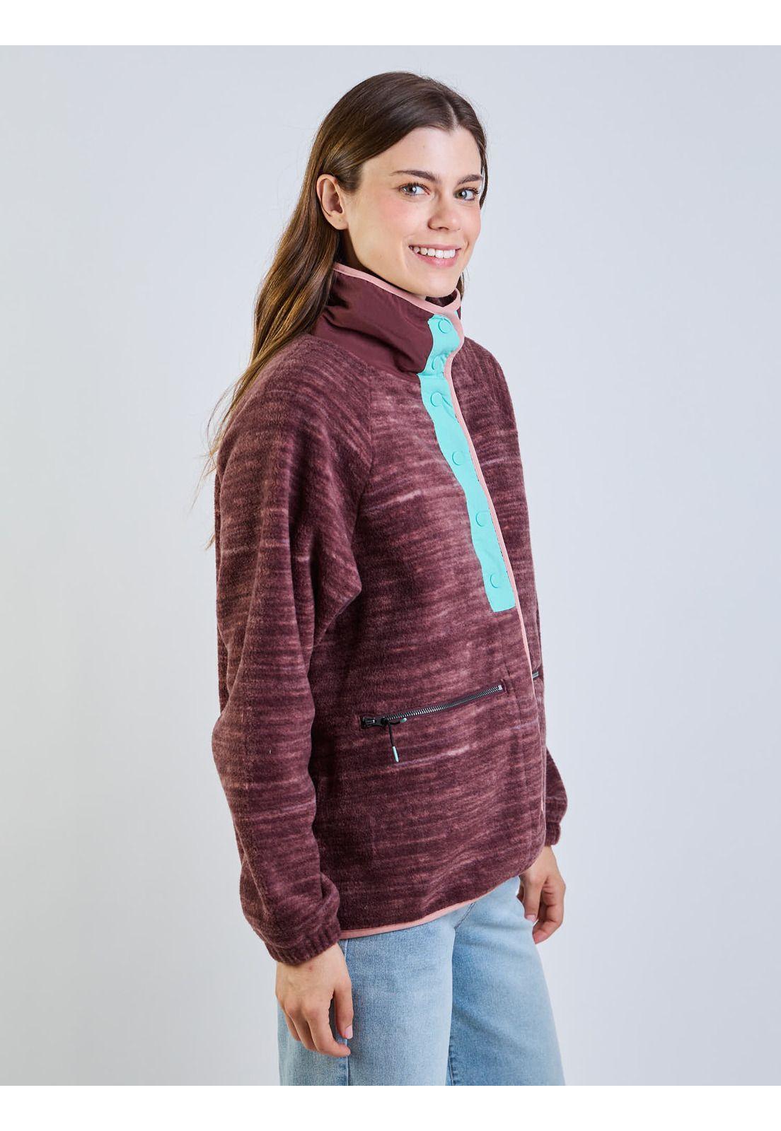 Poleron Polar Vintage Khaki Multicolor Mujer Maui And Sons-2