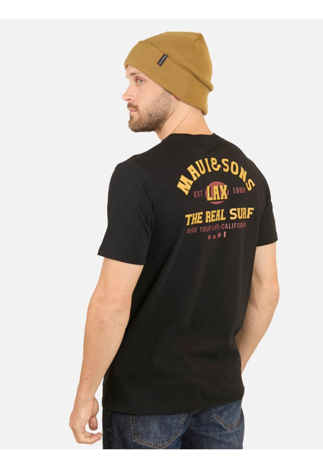 Polera Label Design CoSs Tee Negro Hombre Maui And Sons-1