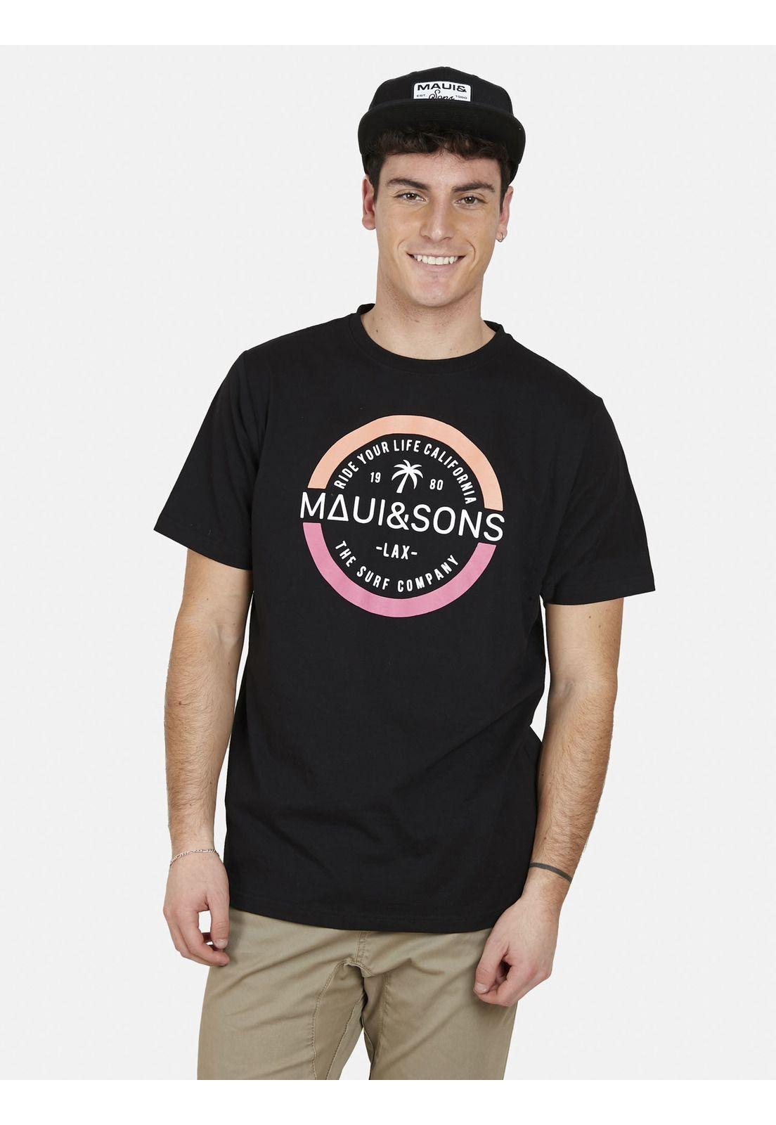 Polera SURF COMPANY Hombre Negro Maui and Sons-1