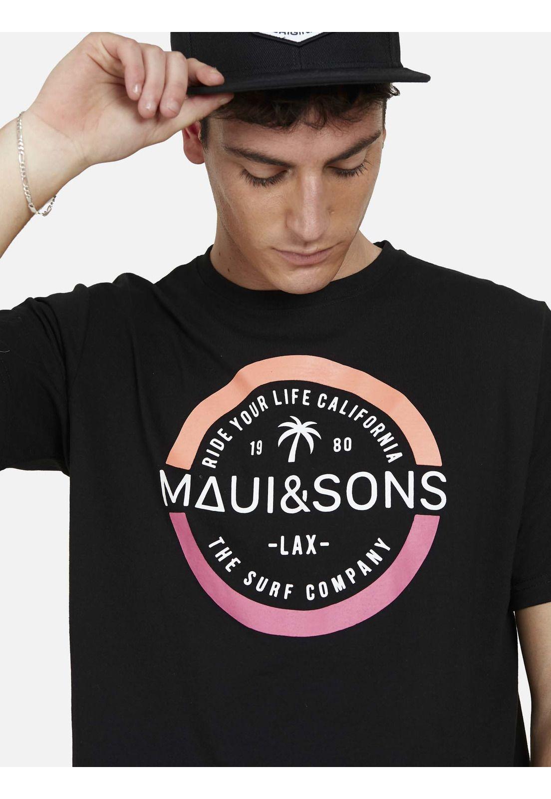 Polera SURF COMPANY Hombre Negro Maui and Sons-2