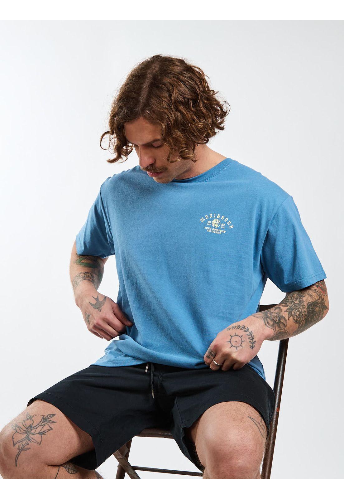 Polera MC Vibes Celeste Hombre Maui and Sons-7
