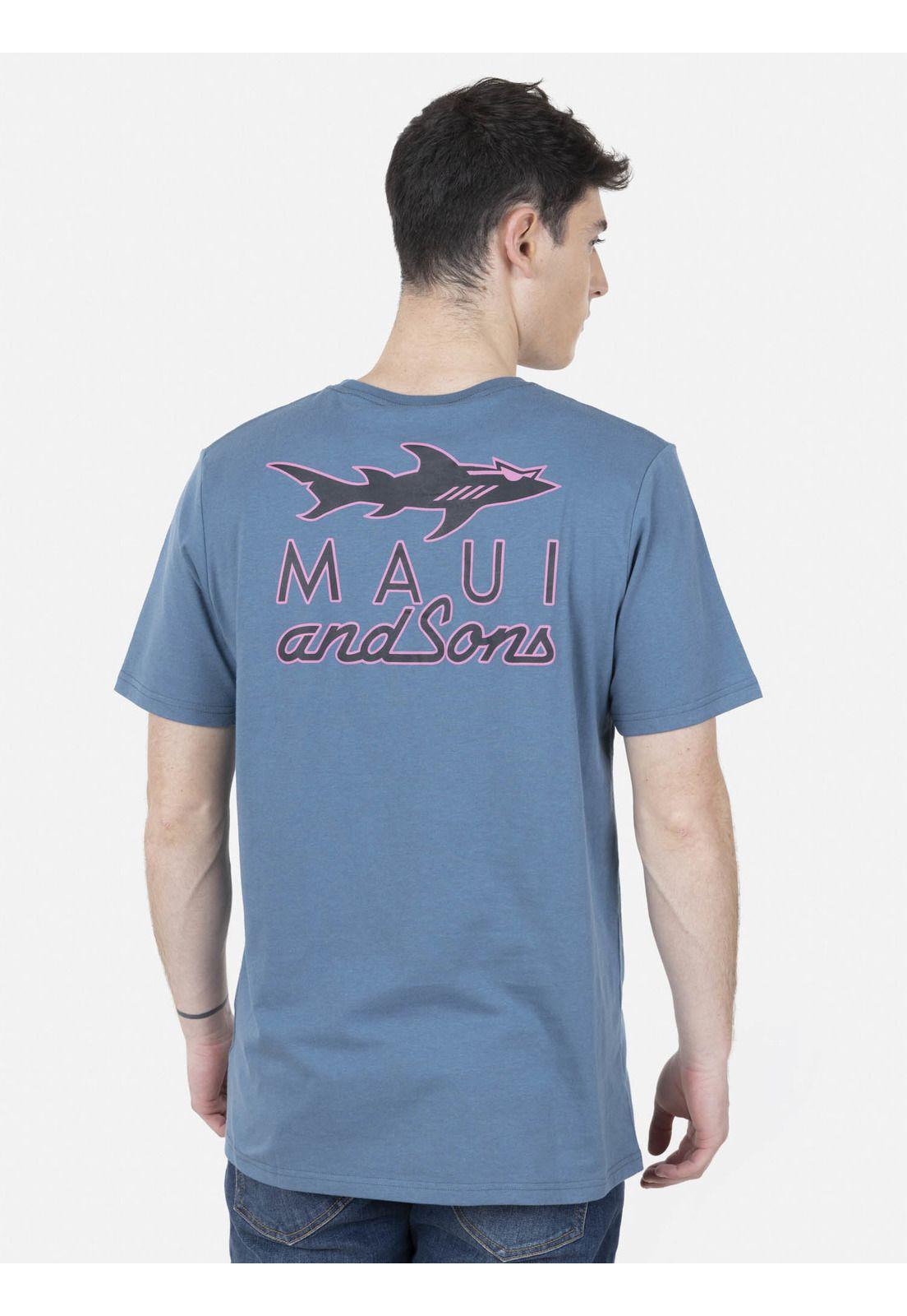 Pack Polera Billetera 5AV1557 Hombre Azul Maui and Sons-1