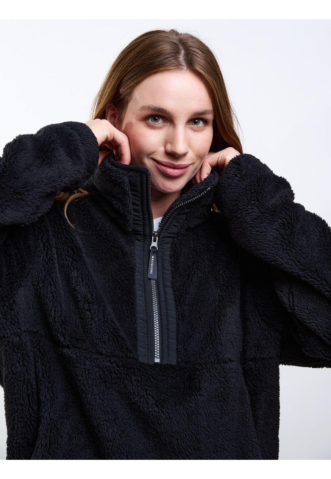 Poleron FZ Coral Quartz Negro Mujer Maui And Sons-6