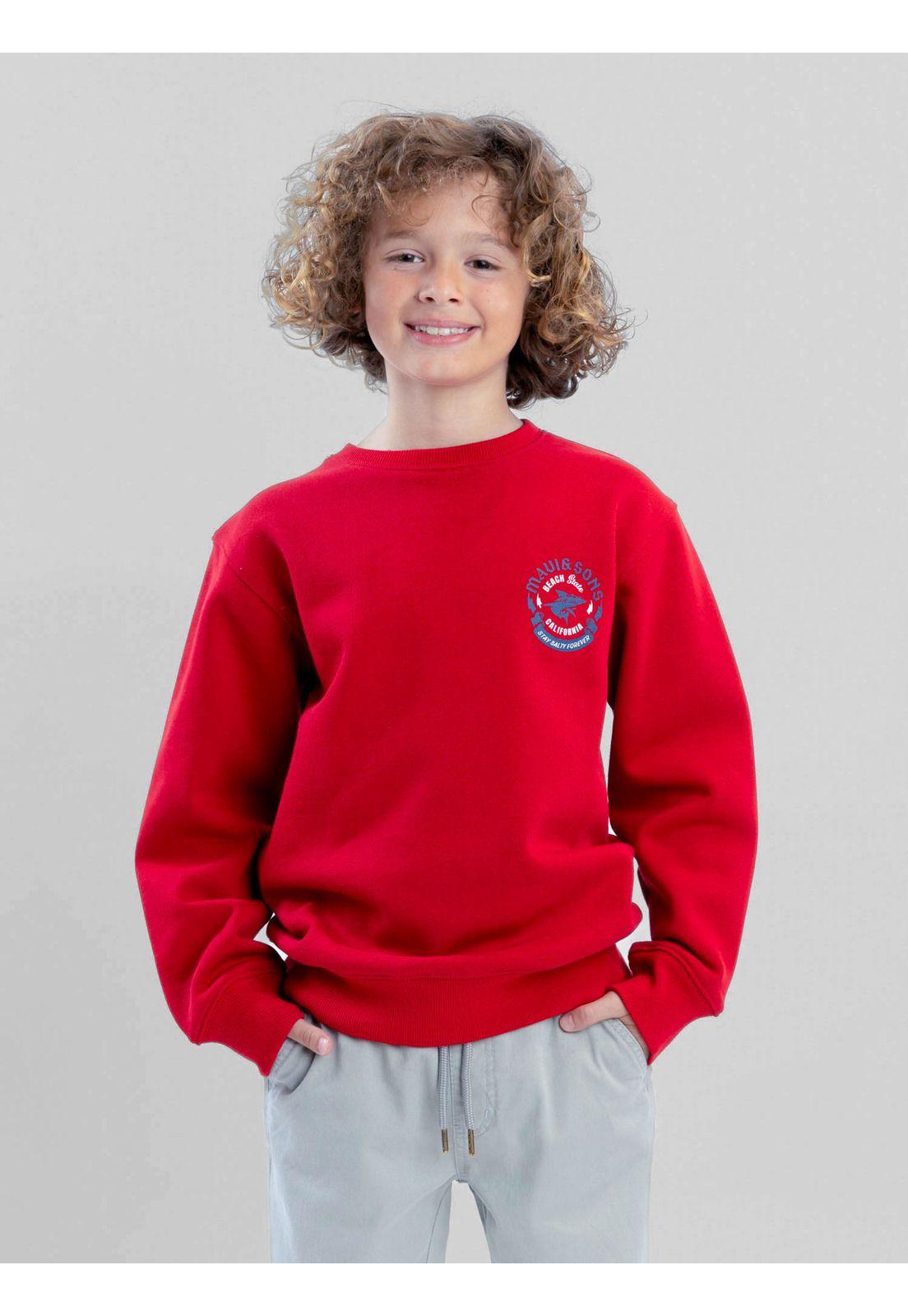 Poleron CR Sundown Rojo Infantil Maui And Sons-0
