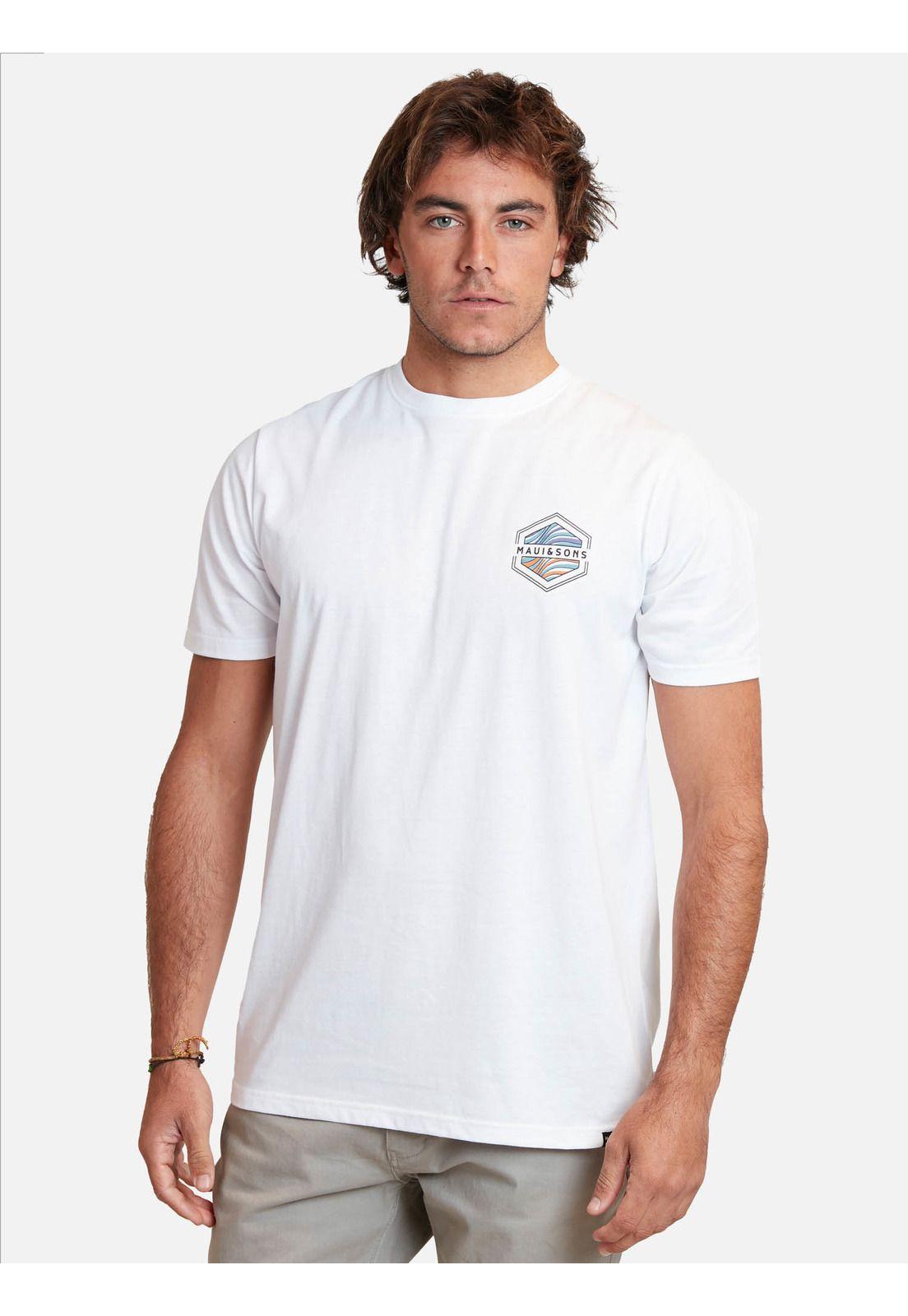 Polera surf and skate company ss tees Blanco Hombre Maui And Sons-0