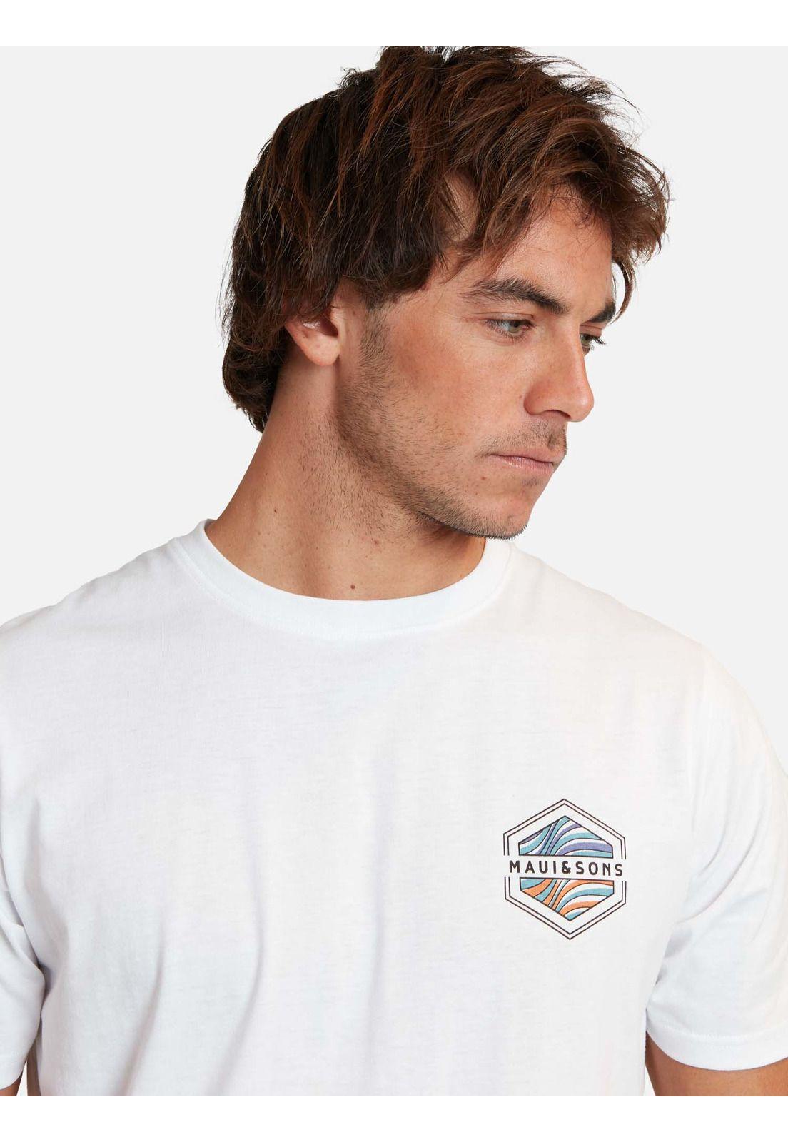 Polera surf and skate company ss tees Blanco Hombre Maui And Sons-2
