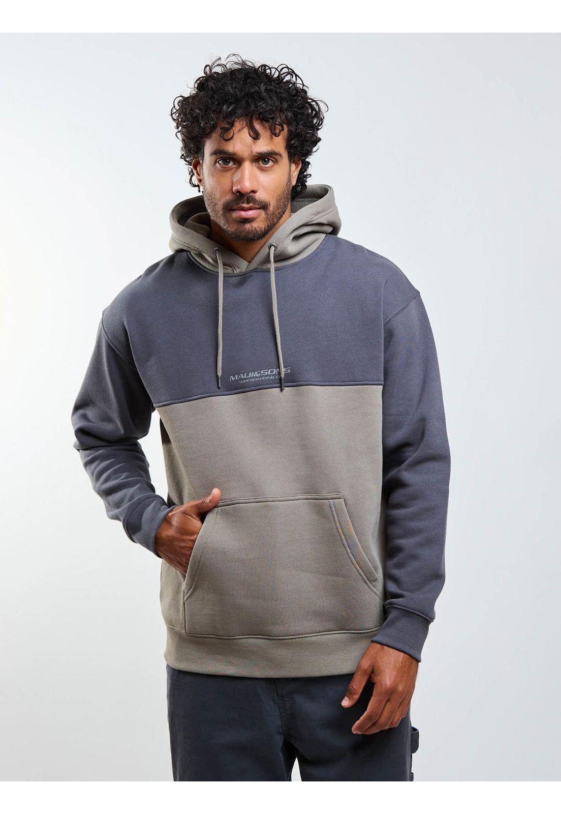 Poleron Canguro Foamix Verde Hombre Maui And Sons-3