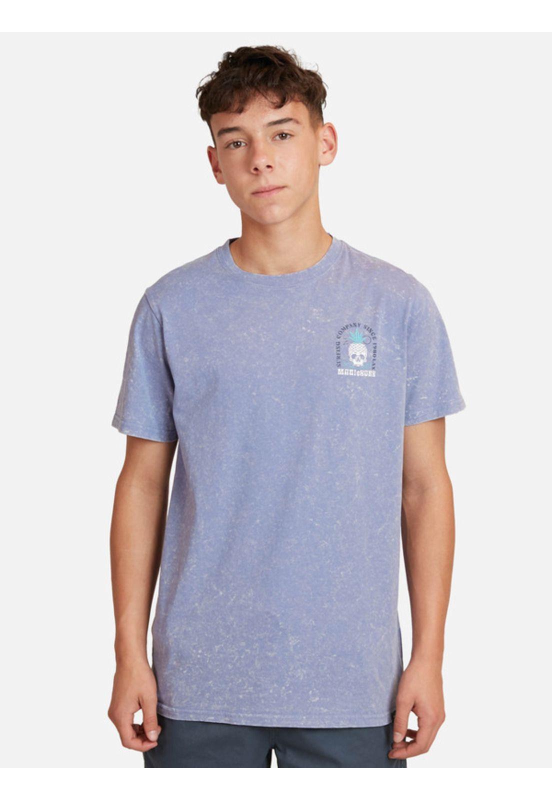 Polera Abacaxi Dead Acid Sst Juvenil Hombre Morado Maui And Sons-0