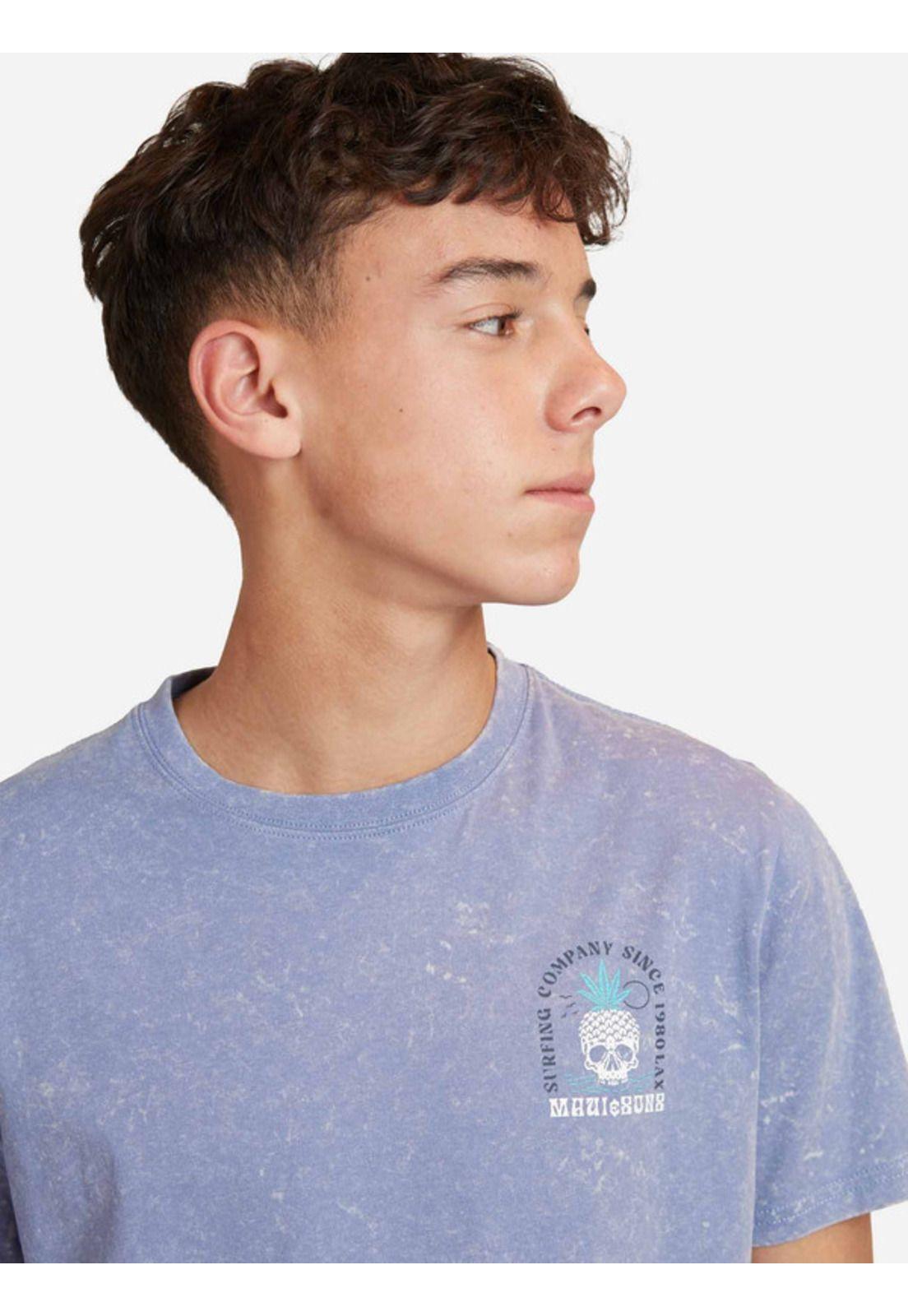 Polera Abacaxi Dead Acid Sst Juvenil Hombre Morado Maui And Sons-2