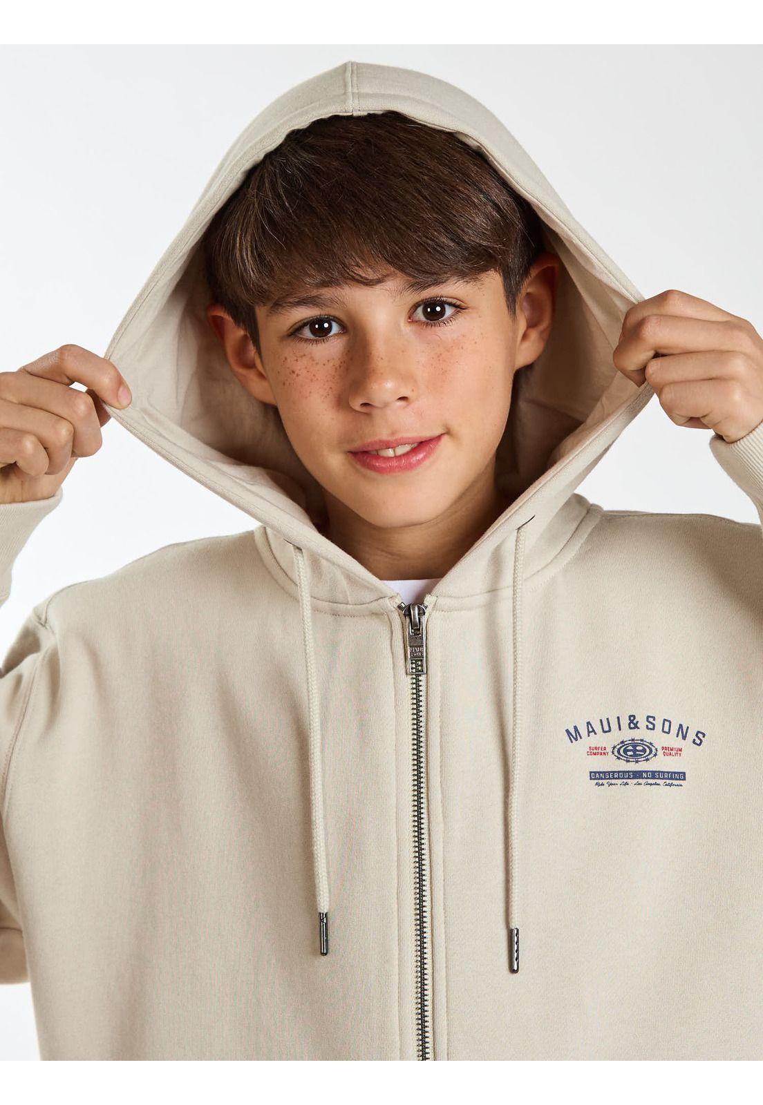 Poleron FZ Honu Blanco Infantil Maui and Sons-4