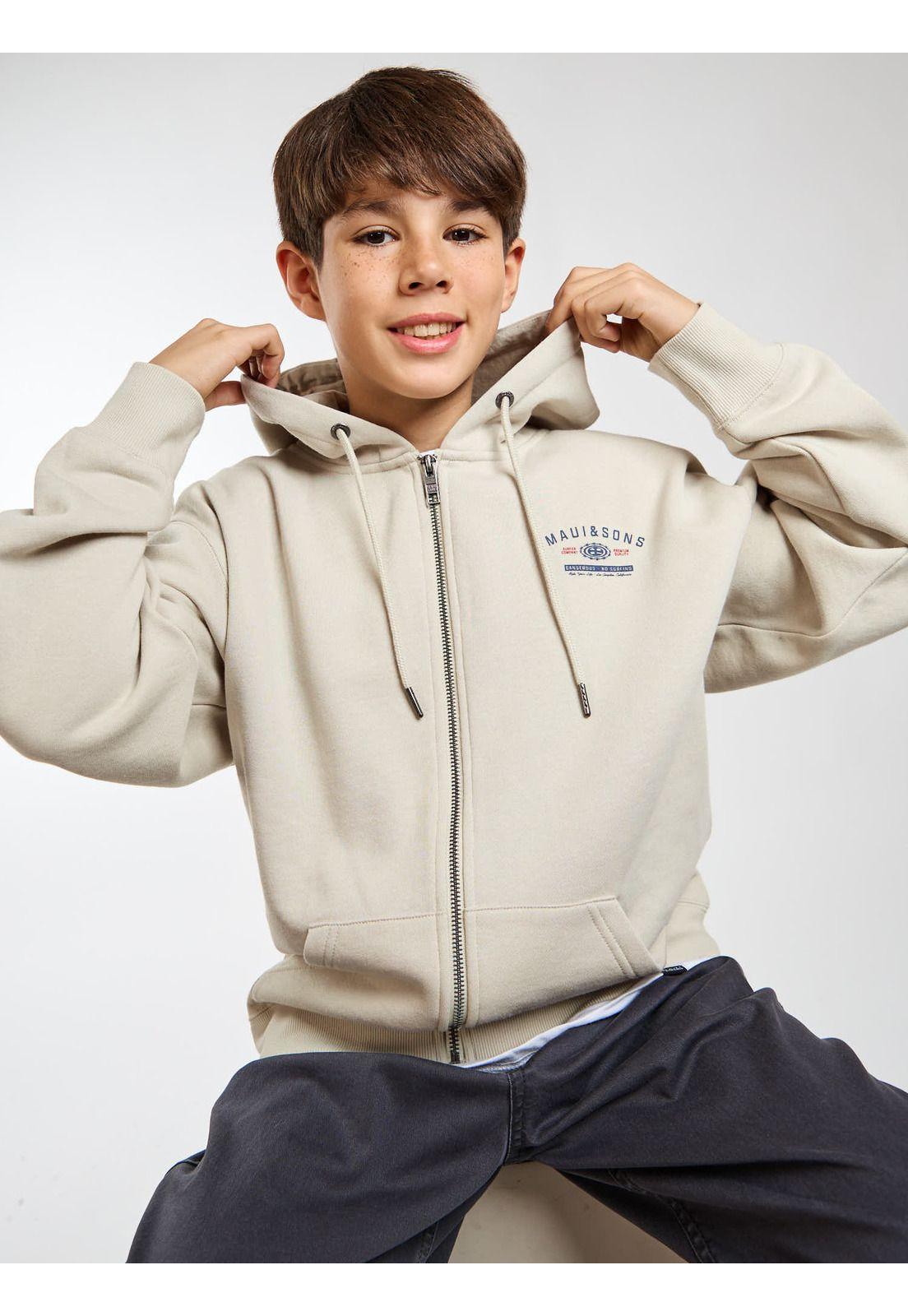Poleron FZ Honu Blanco Infantil Maui and Sons-6