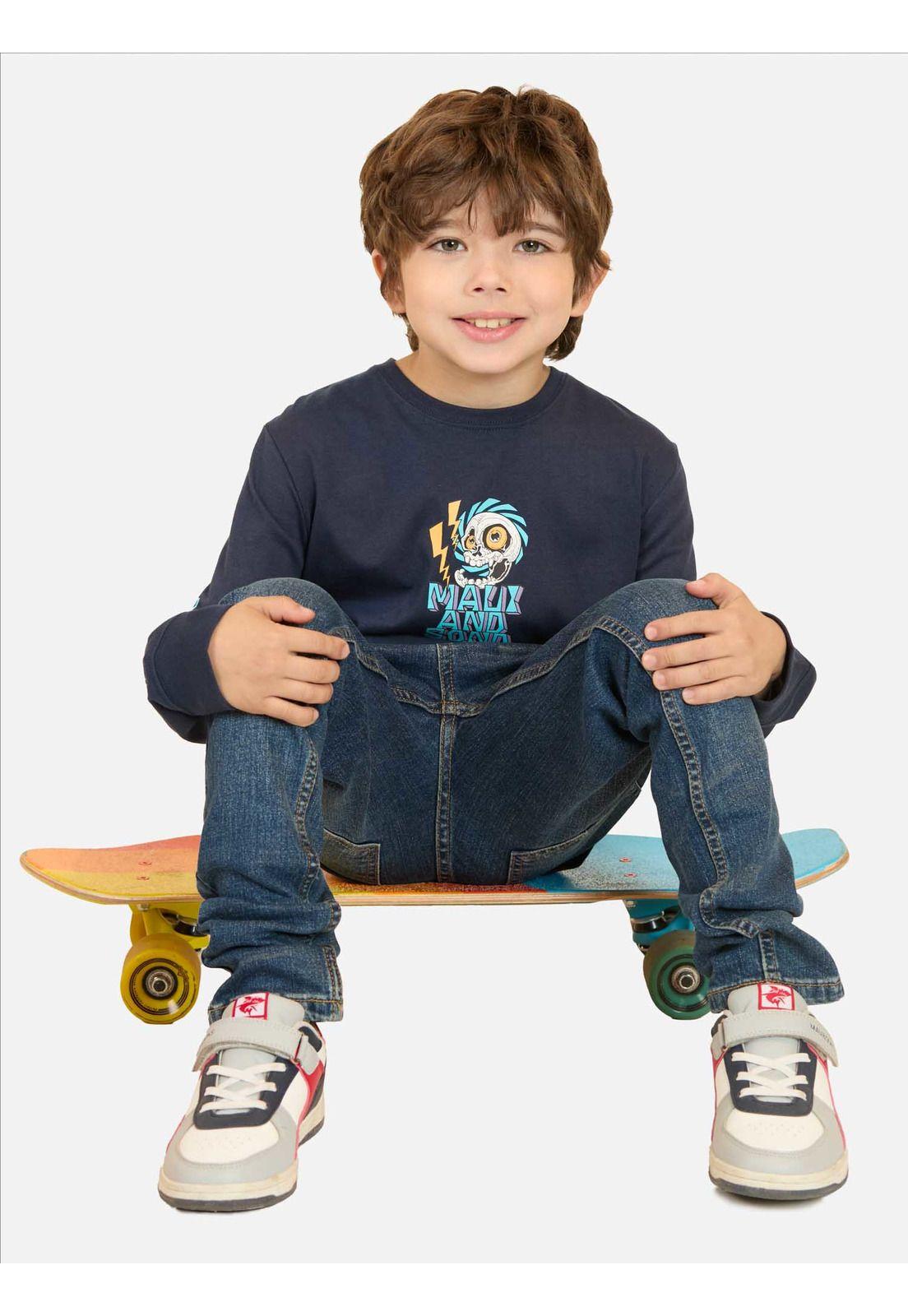 Polera ML Molten Swell Azul Infantil Maui And Sons-3