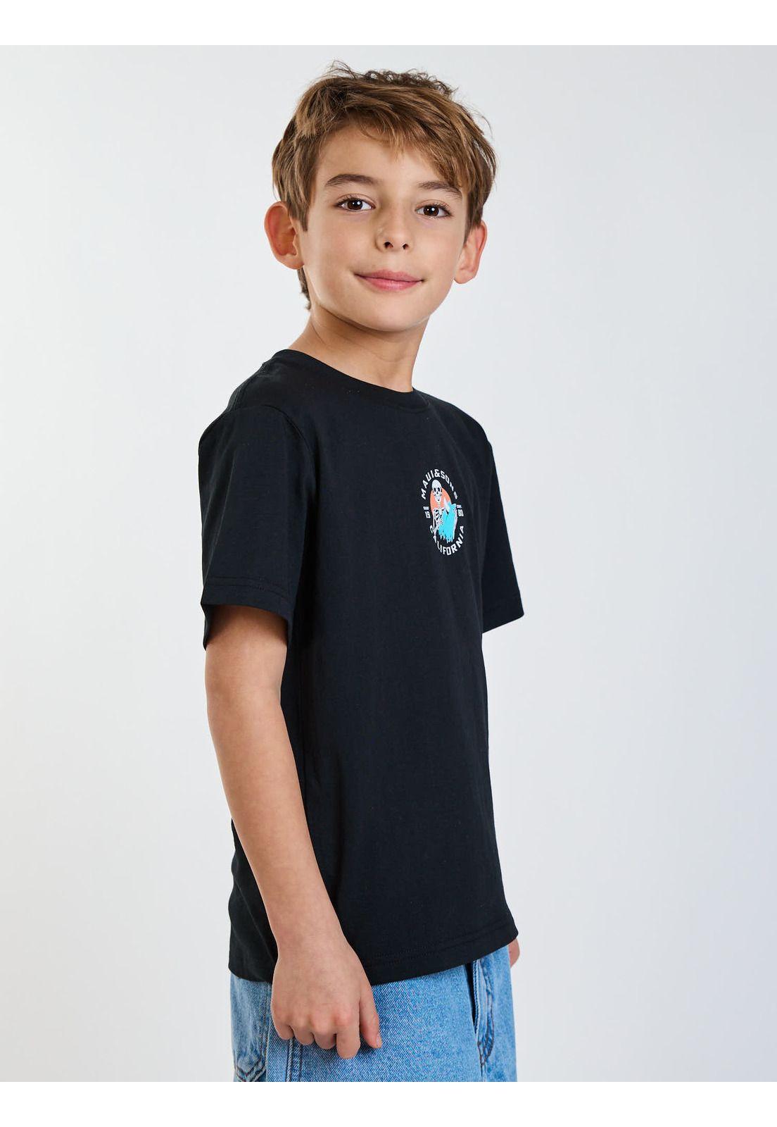 Polera MC Mali Negro Infantil Maui and Sons-2