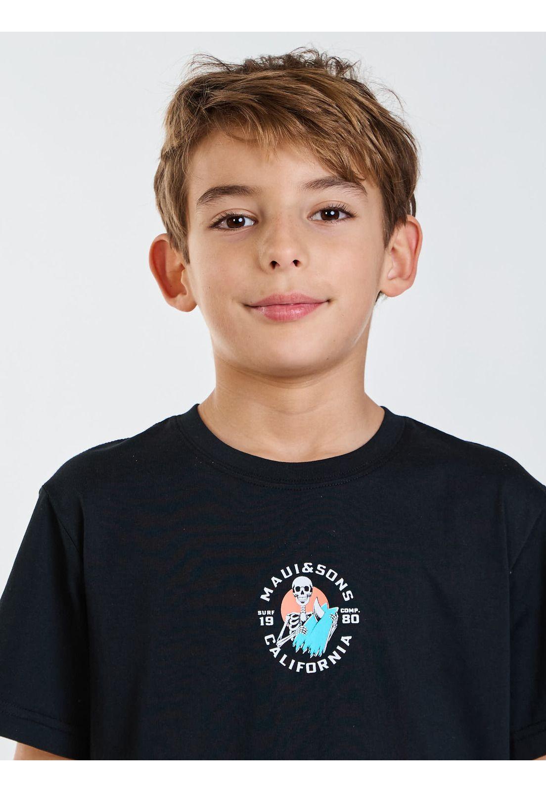 Polera MC Mali Negro Infantil Maui and Sons-4