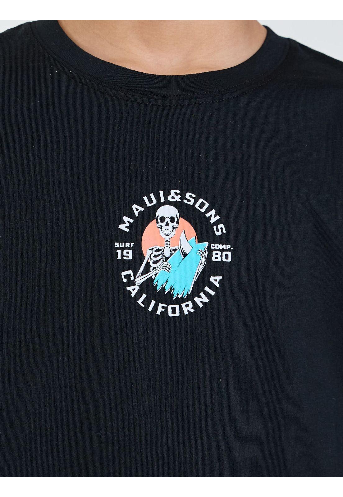 Polera MC Mali Negro Infantil Maui and Sons-5