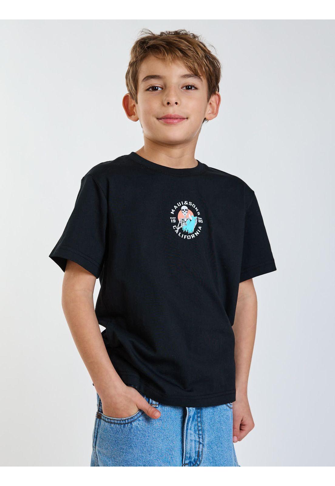 Polera MC Mali Negro Infantil Maui and Sons-6