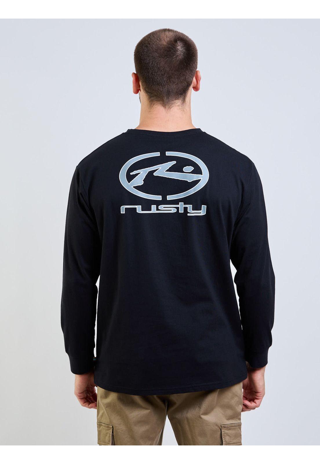 Polera ML Rusty Target Negro Hombre Rusty-1