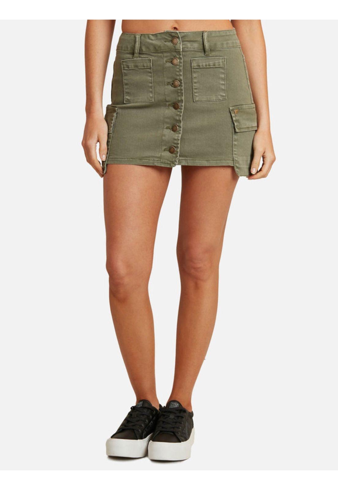 Falda Cargo Skirt Verde Mujer Maui And Sons-0