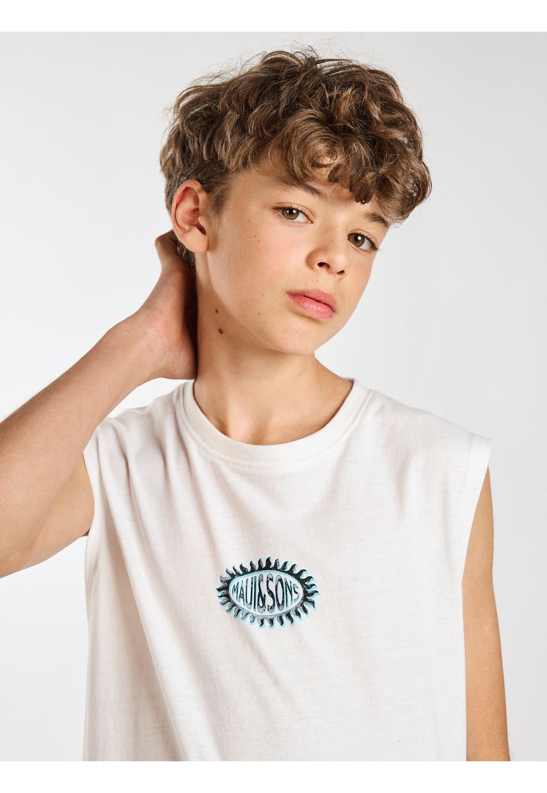Polera SM Shoreline Blanco Infantil Maui and Sons-4