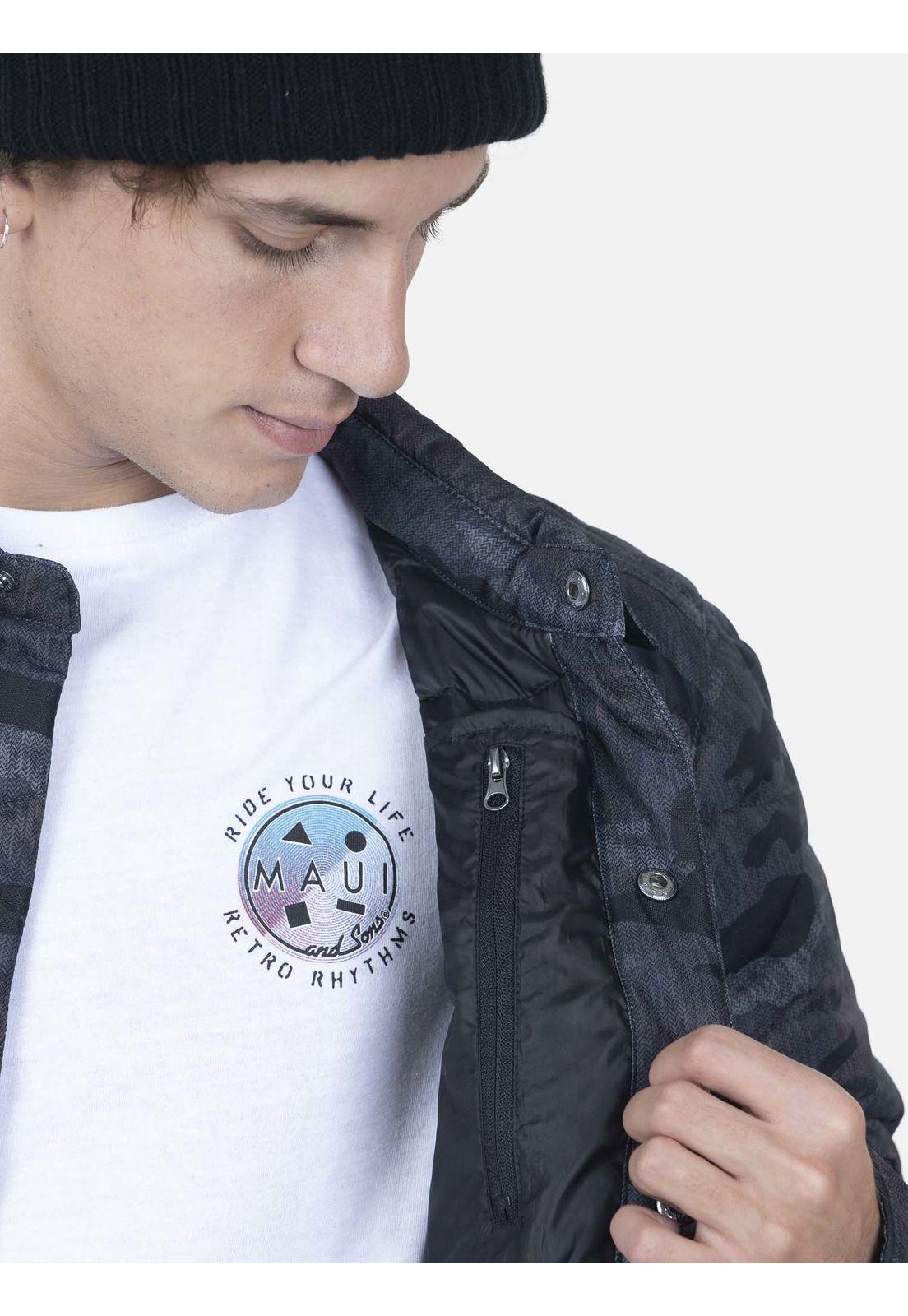 Casaca Hombre BLACK CAMO QUILTED Multicolor Maui and Sons-2