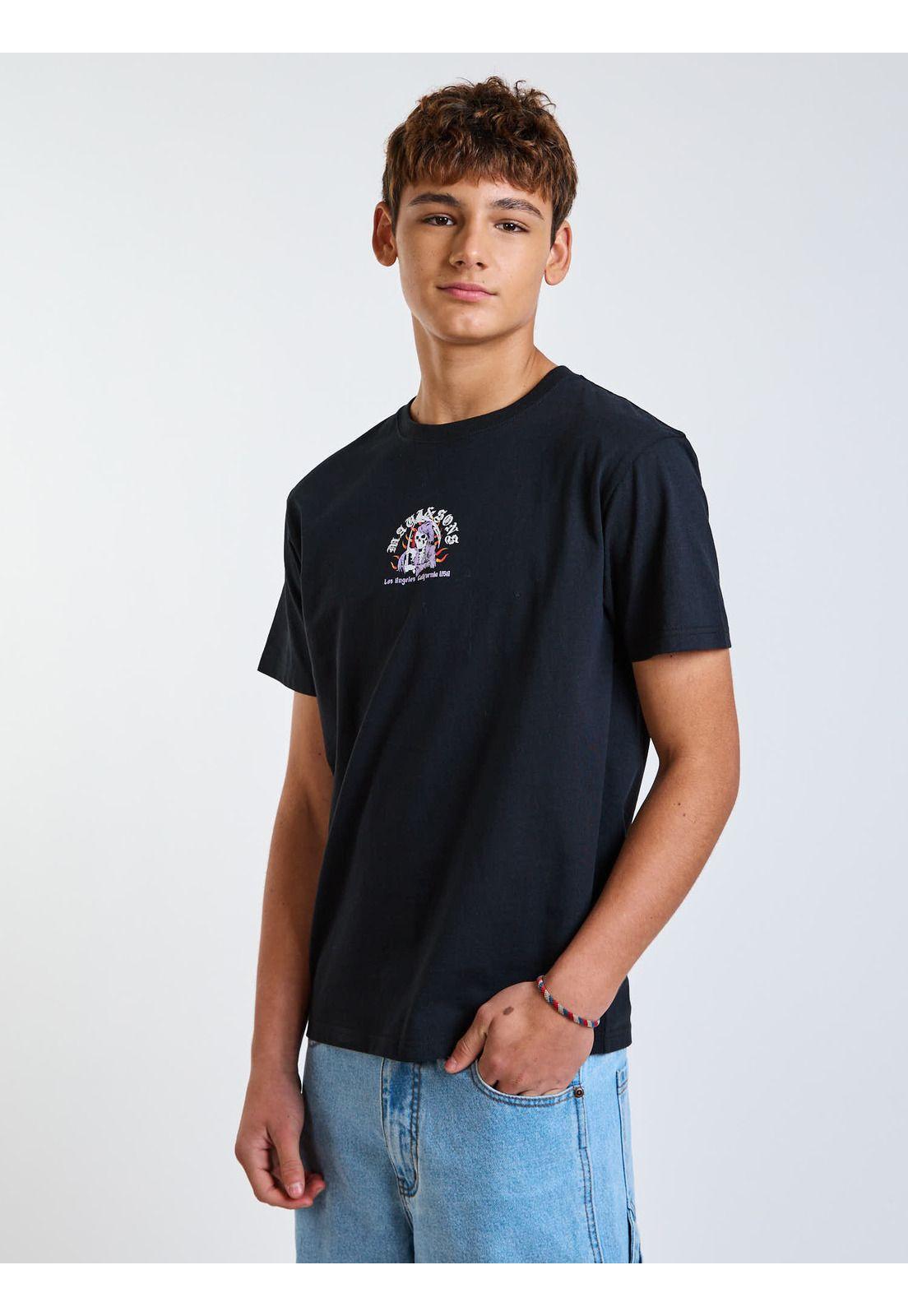 Polera MC Tribal Negro Infantil Maui and Sons-6