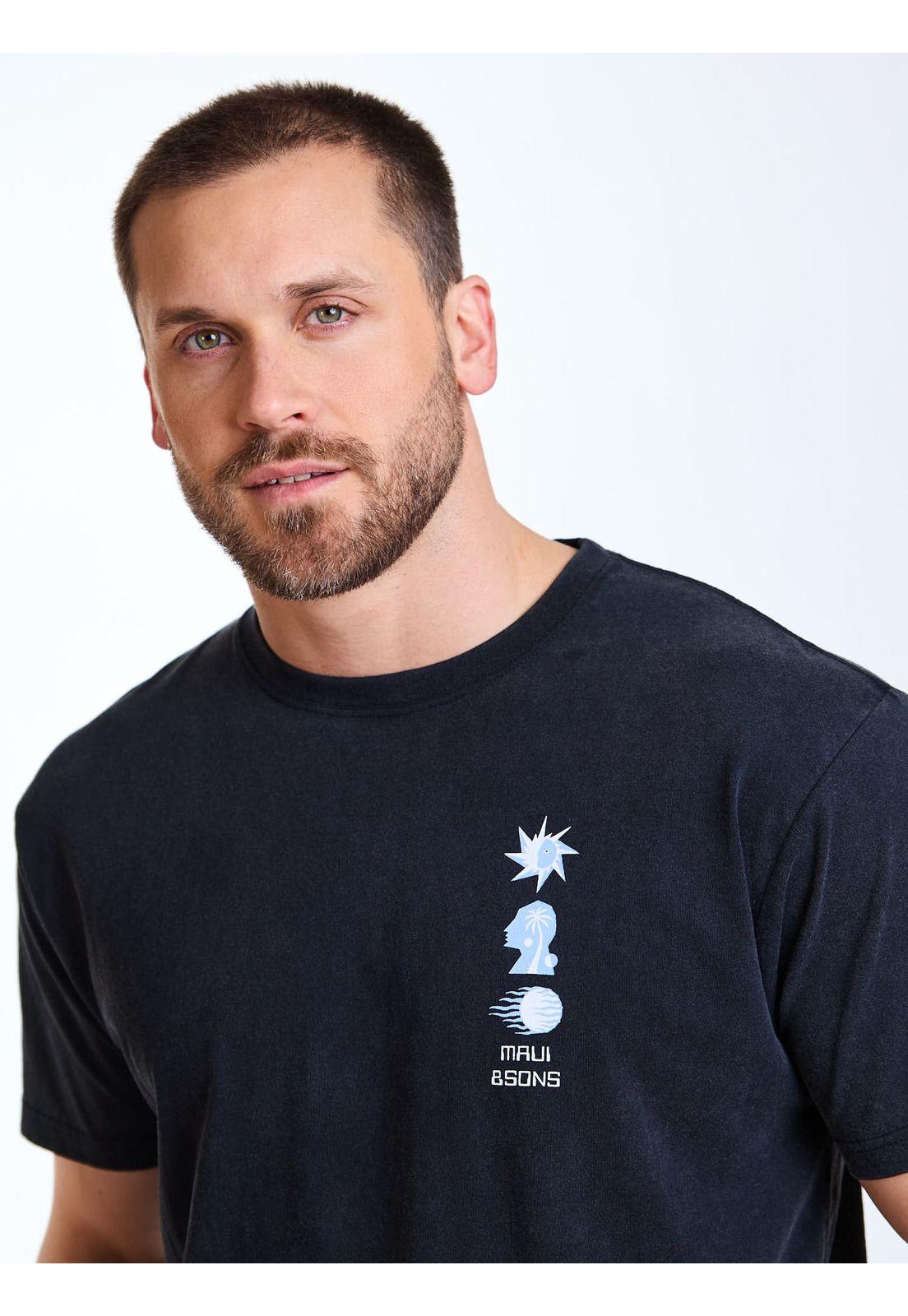 Polera MC Sun Negro Hombre Maui and Sons-4
