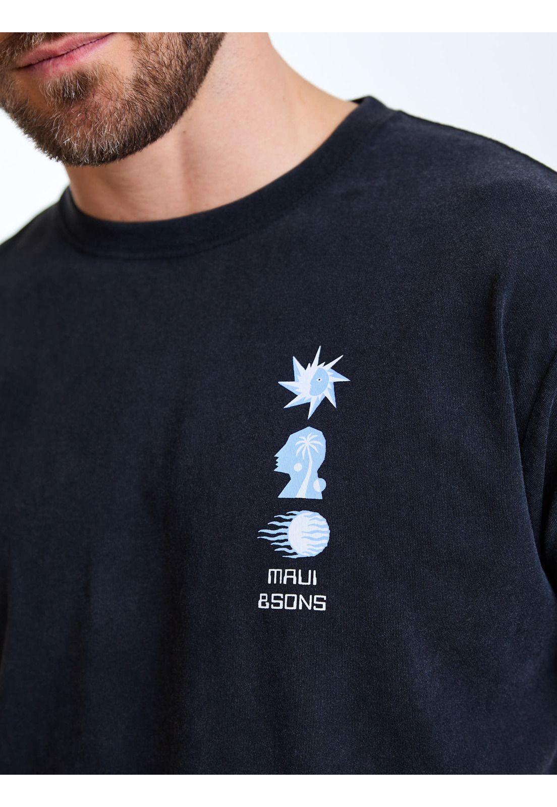 Polera MC Sun Negro Hombre Maui and Sons-5