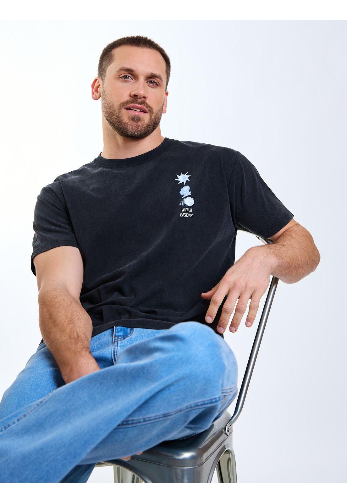 Polera MC Sun Negro Hombre Maui and Sons-7