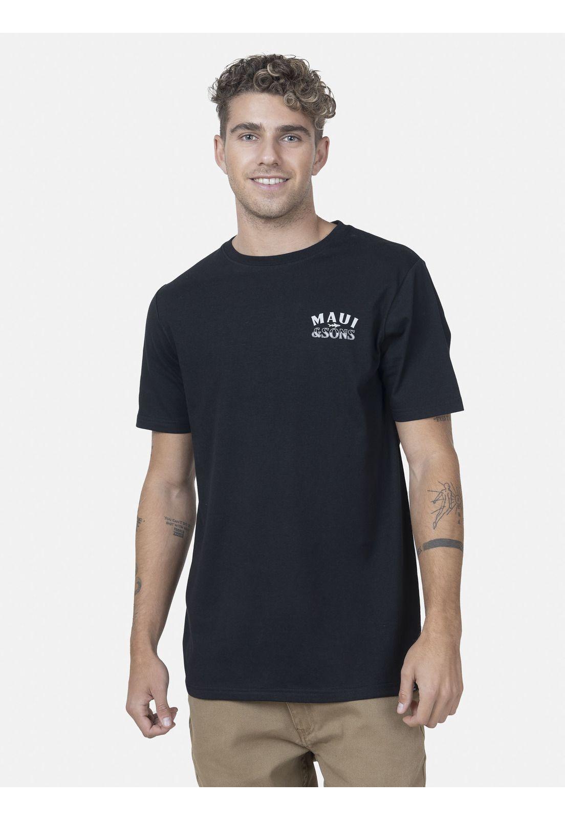Polera Hombre CORE SS TEE Negro Maui and Sons-0