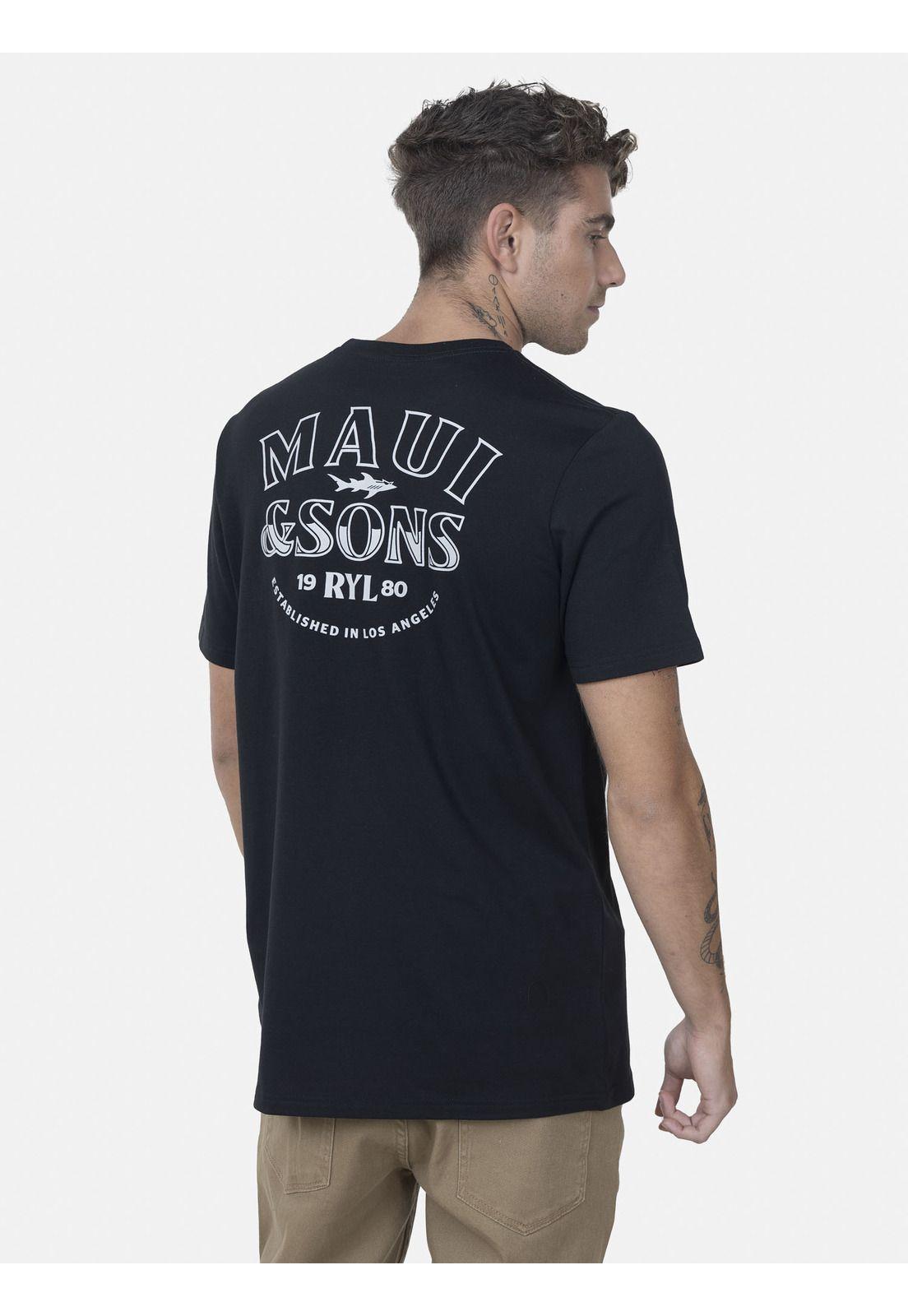 Polera Hombre CORE SS TEE Negro Maui and Sons-1