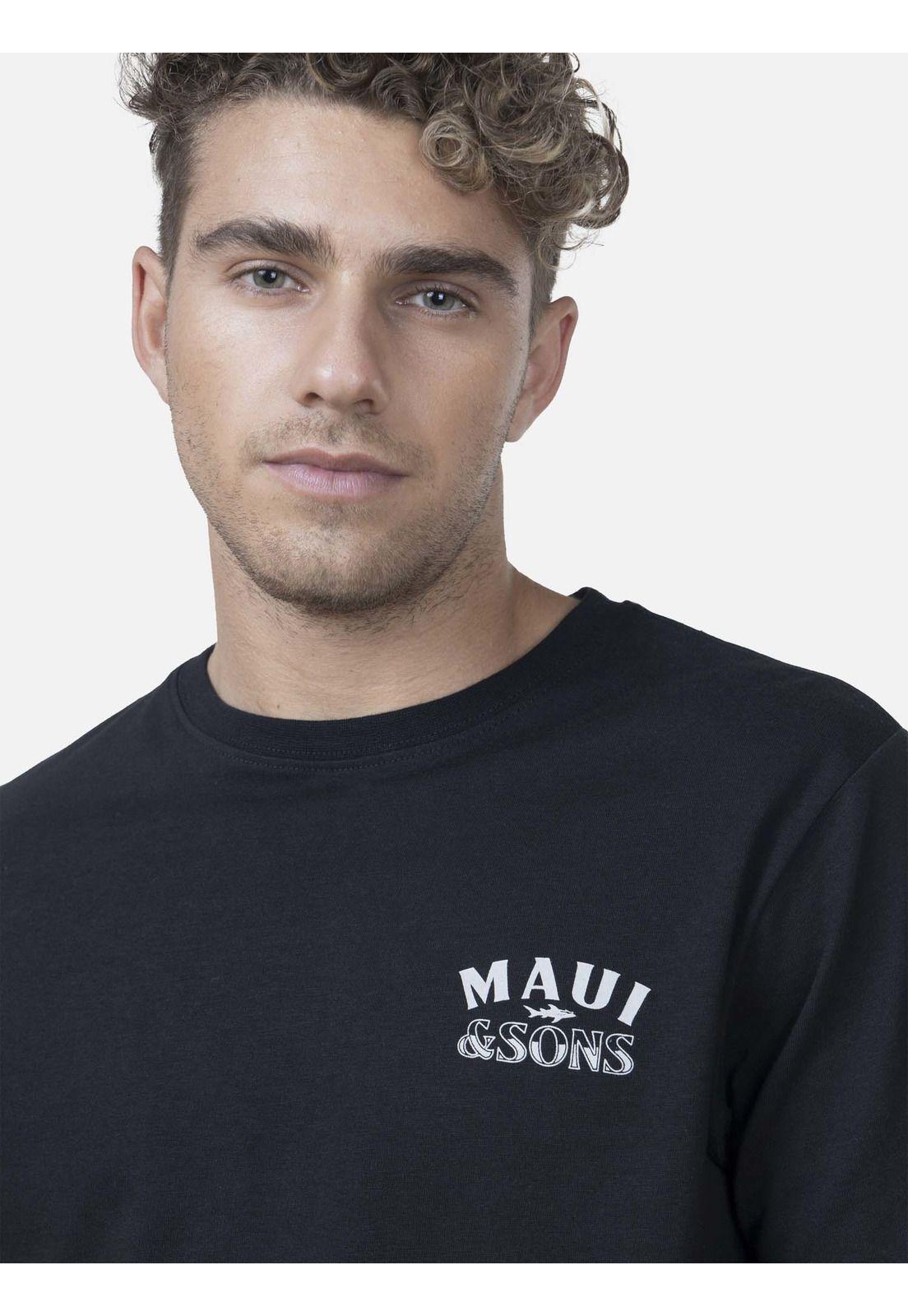Polera Hombre CORE SS TEE Negro Maui and Sons-2