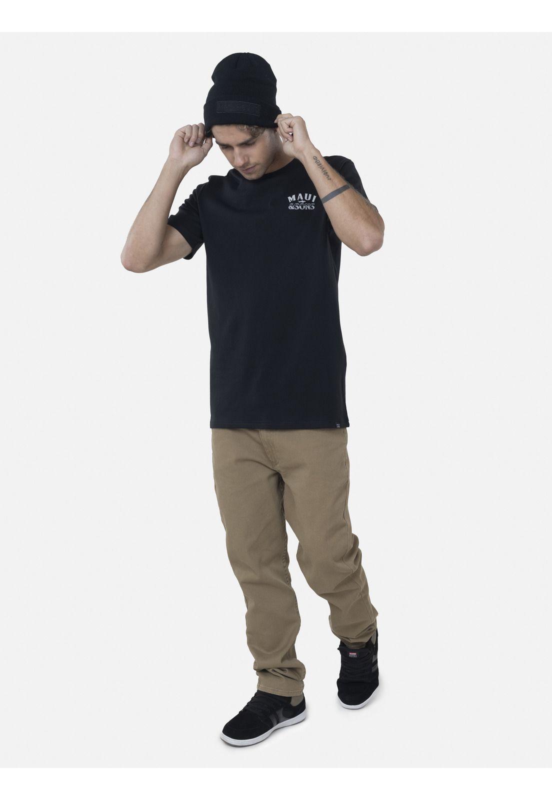 Polera Hombre CORE SS TEE Negro Maui and Sons-3