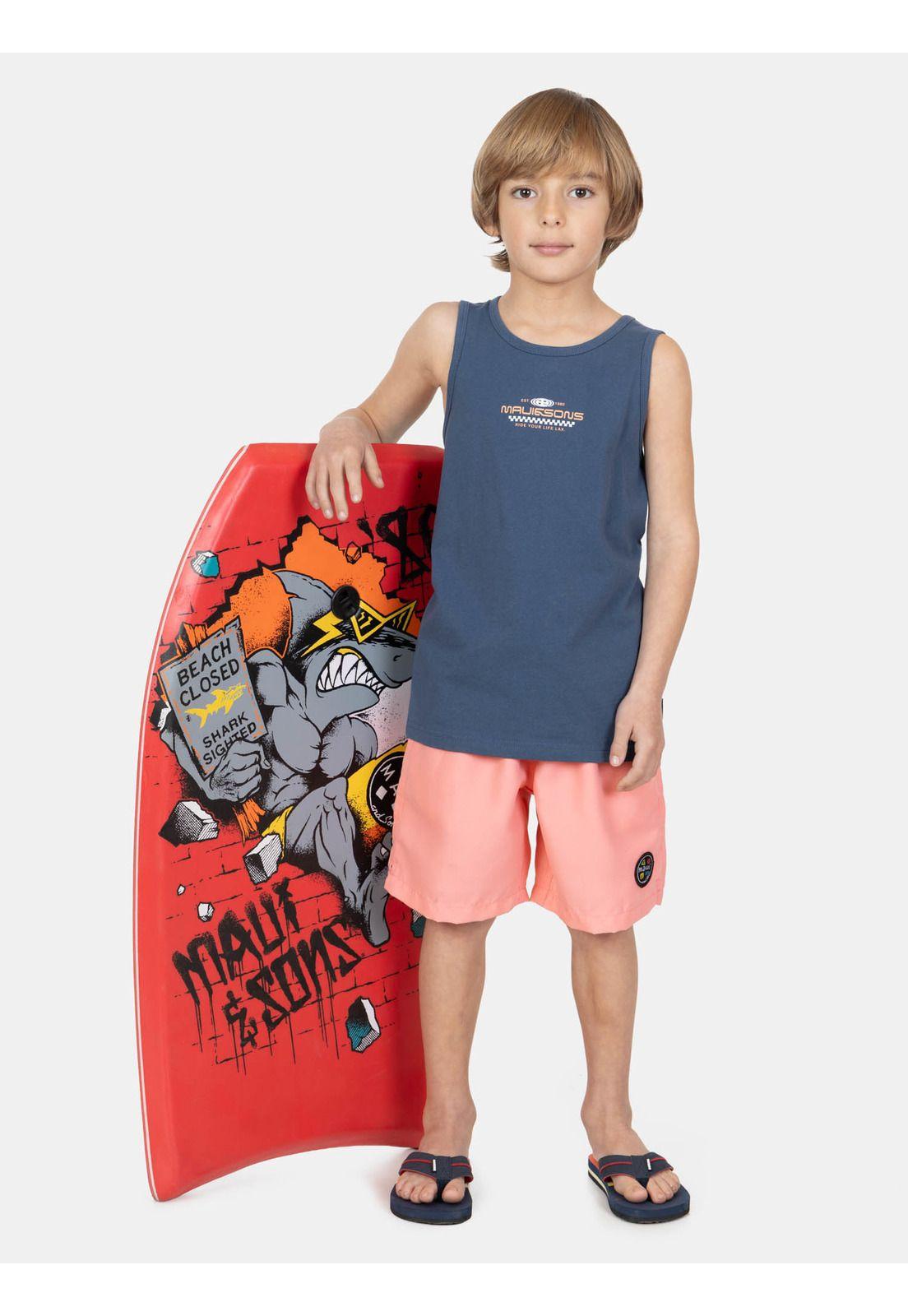 Traje De Baño Storm Naranjo Infantil Maui-3