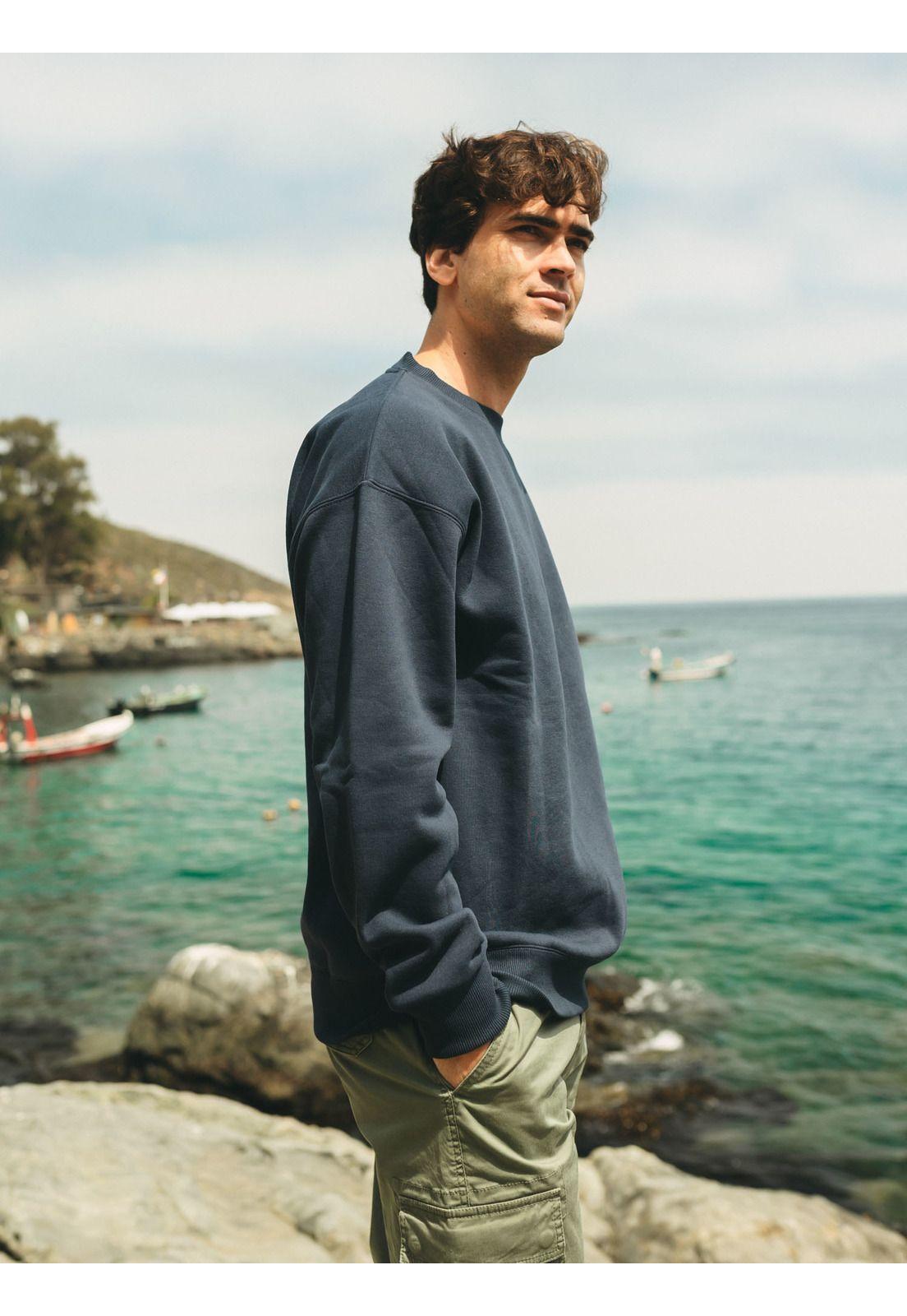 Poleron CR Oval Seal Azul Hombre Maui And Sons-0