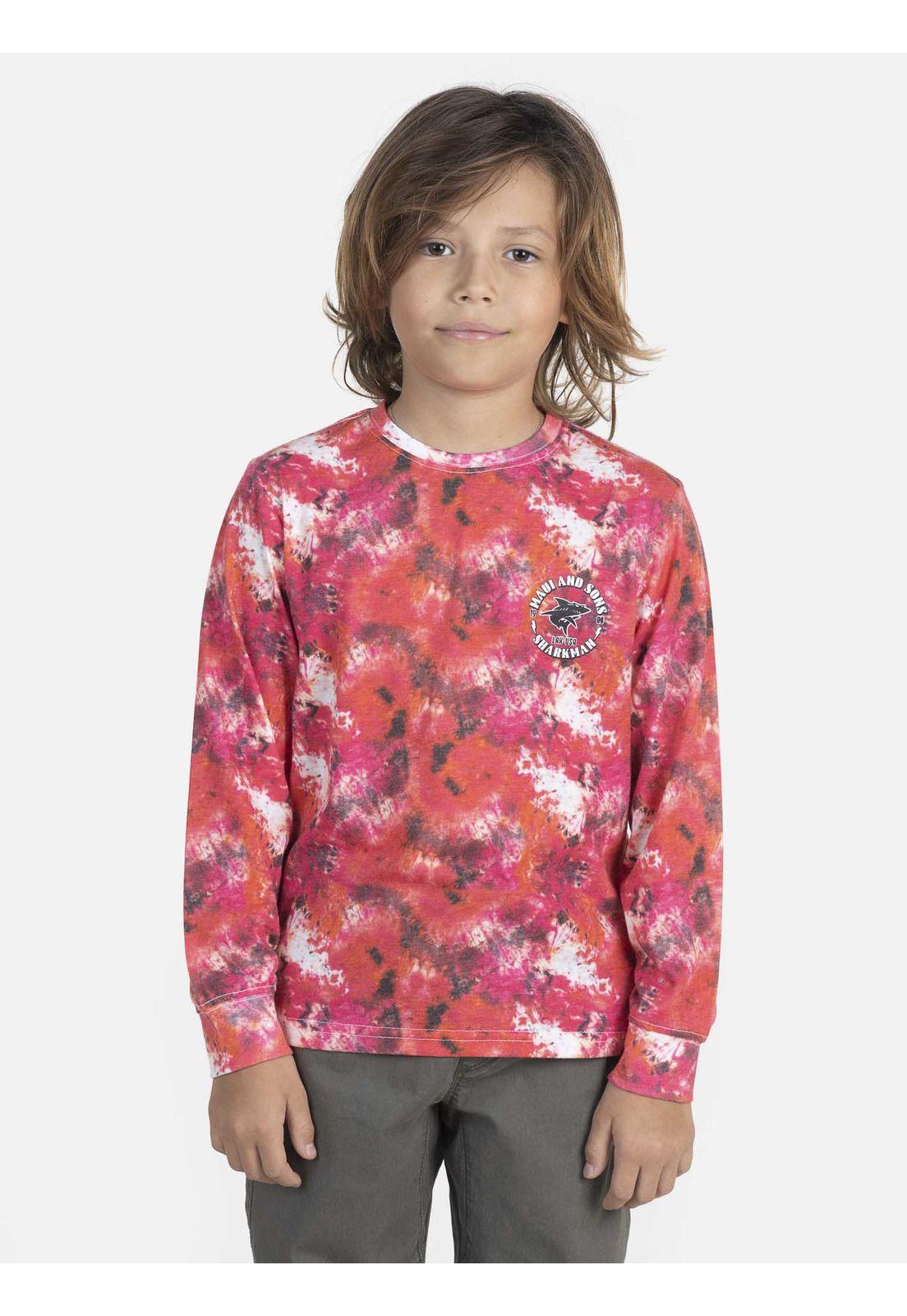 Polera Niño FIRE SHARK MAN Multicolor Maui and Sons-0