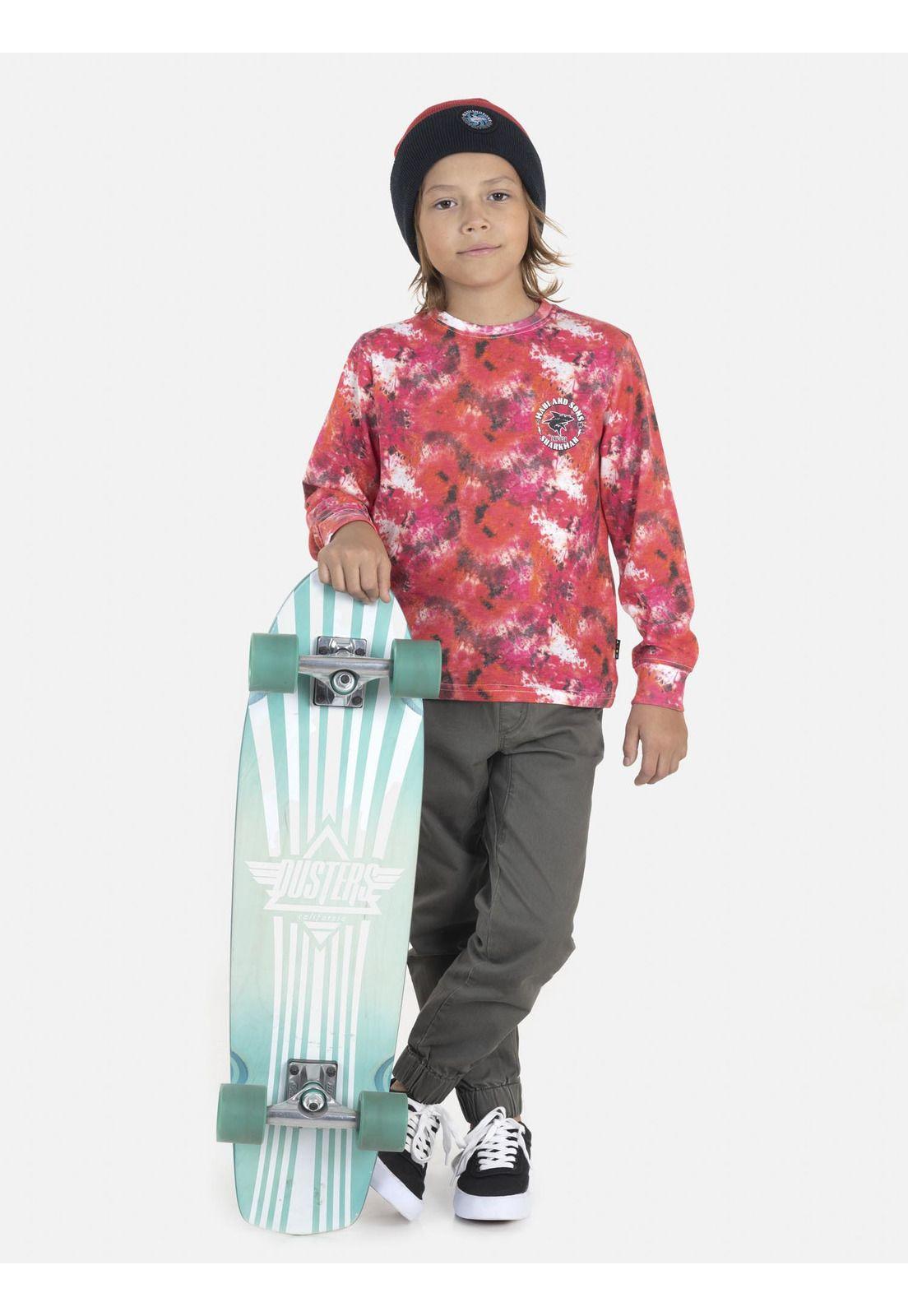 Polera Niño FIRE SHARK MAN Multicolor Maui and Sons-3