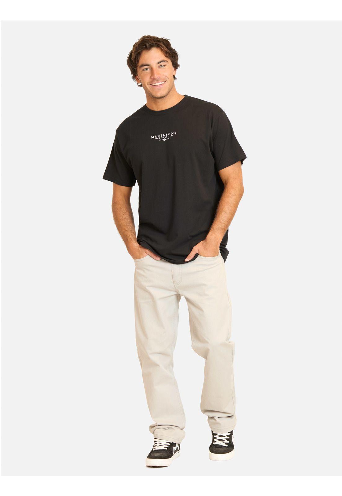 Polera MC Bomajo Negro Hombre Maui And Sons-3